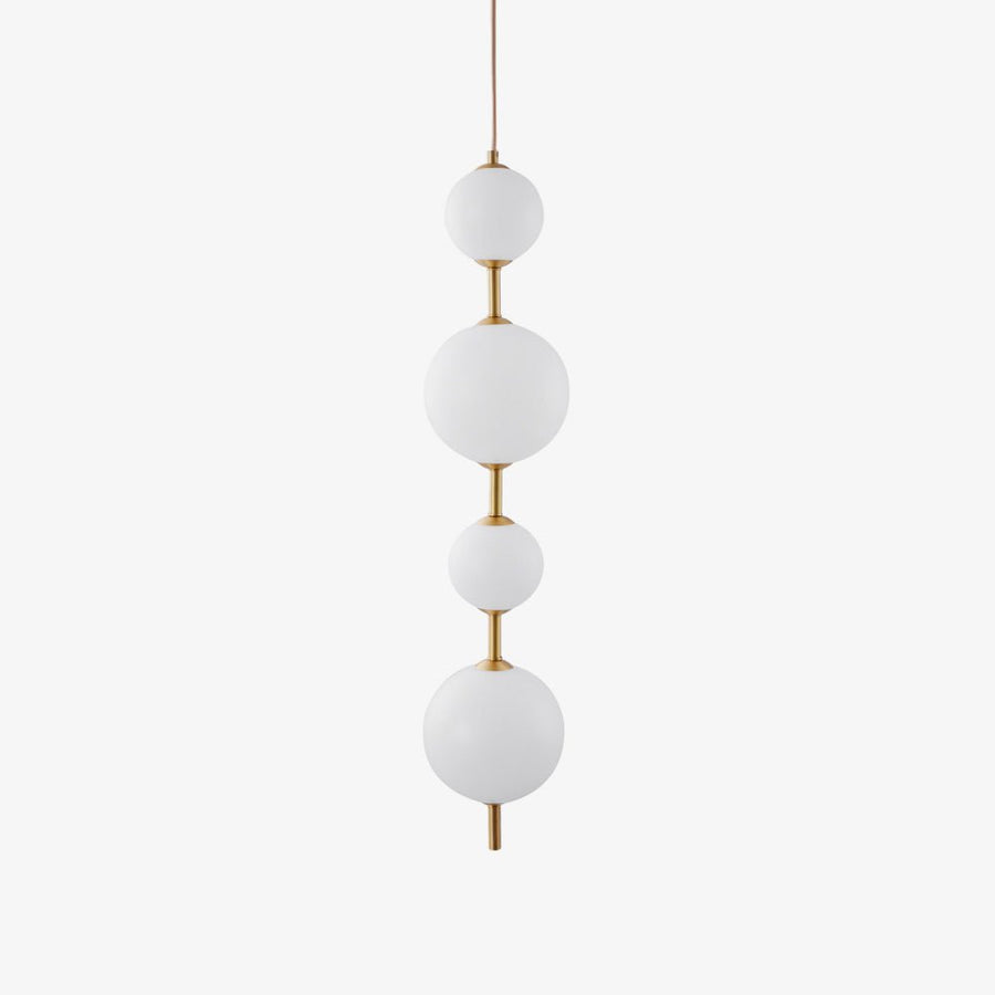 Vertical Pendant Light Globe-Lighting > Pendant Lights-casanuva-15cmx75cm-Brass & Plastic ball-Warm Light-casanuva