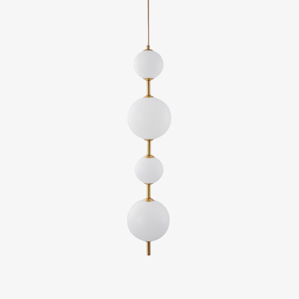 Vertical Pendant Light Globe-Lighting > Pendant Lights-casanuva-15cmx75cm-Brass & Plastic ball-Warm Light-casanuva