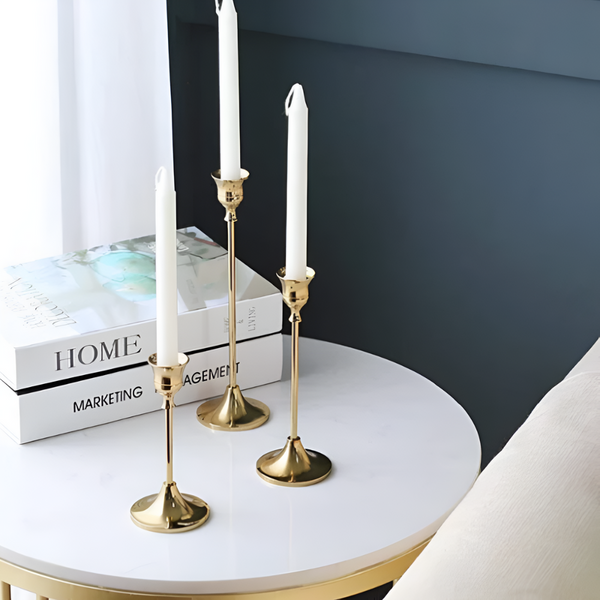Vintage Candle Holder Set of 3-Home Decor > Candle Holders-casanuva-casanuva