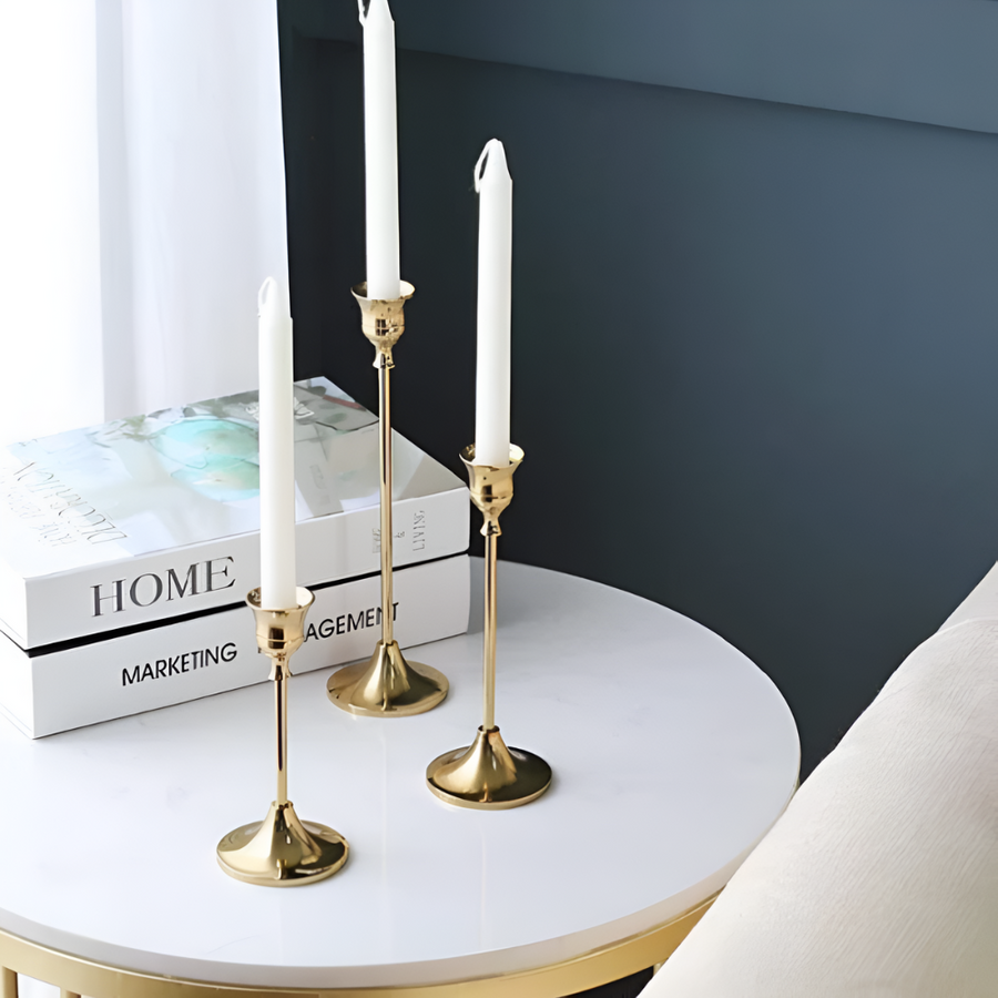 Vintage Candle Holder Set of 3-Home Decor > Candle Holders-casanuva-casanuva
