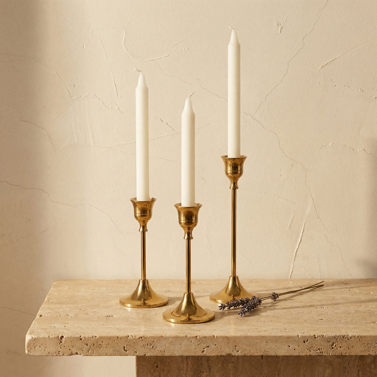 Vintage Candle Holder Set of 3-Home Decor > Candle Holders-casanuva-casanuva