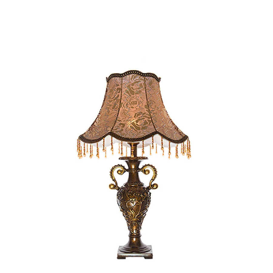Vintage European Fabric Table Lamp 1-Light Antique Design-Lighting > Table Lamps-casanuva-casanuva
