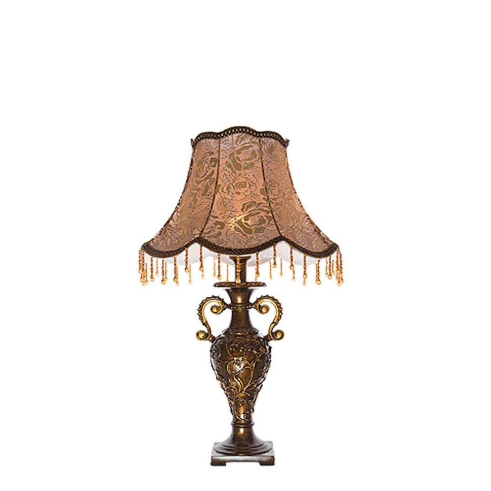 Vintage European Fabric Table Lamp 1-Light Antique Design-Lighting > Table Lamps-casanuva-casanuva