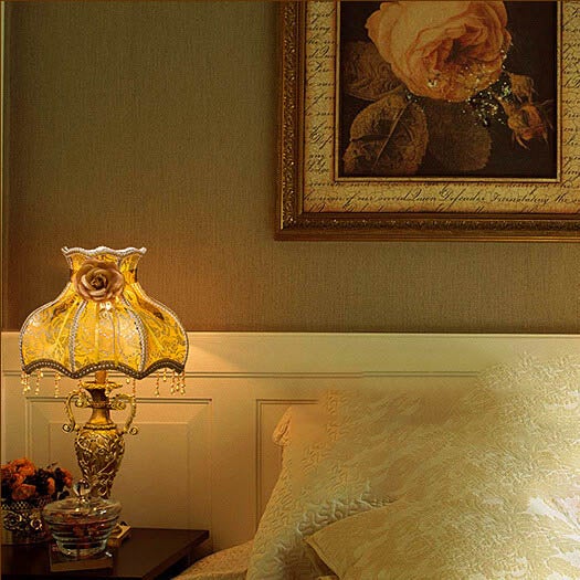 Vintage European Fabric Table Lamp 1-Light Antique Design-Lighting > Table Lamps-casanuva-Remote Control-B-220V-240V-casanuva