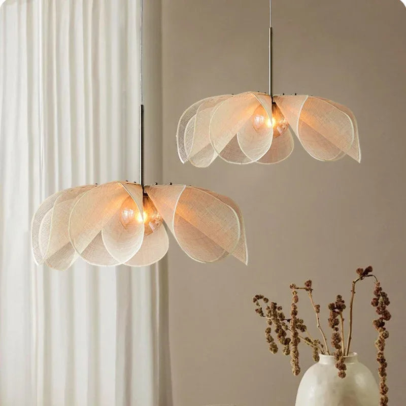 Vintage Fabric Pendant Light-Lighting > Pendant Lights-casanuva-casanuva