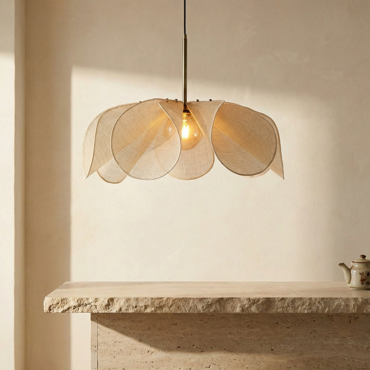 Vintage Fabric Pendant Light-Lighting > Pendant Lights-casanuva-casanuva