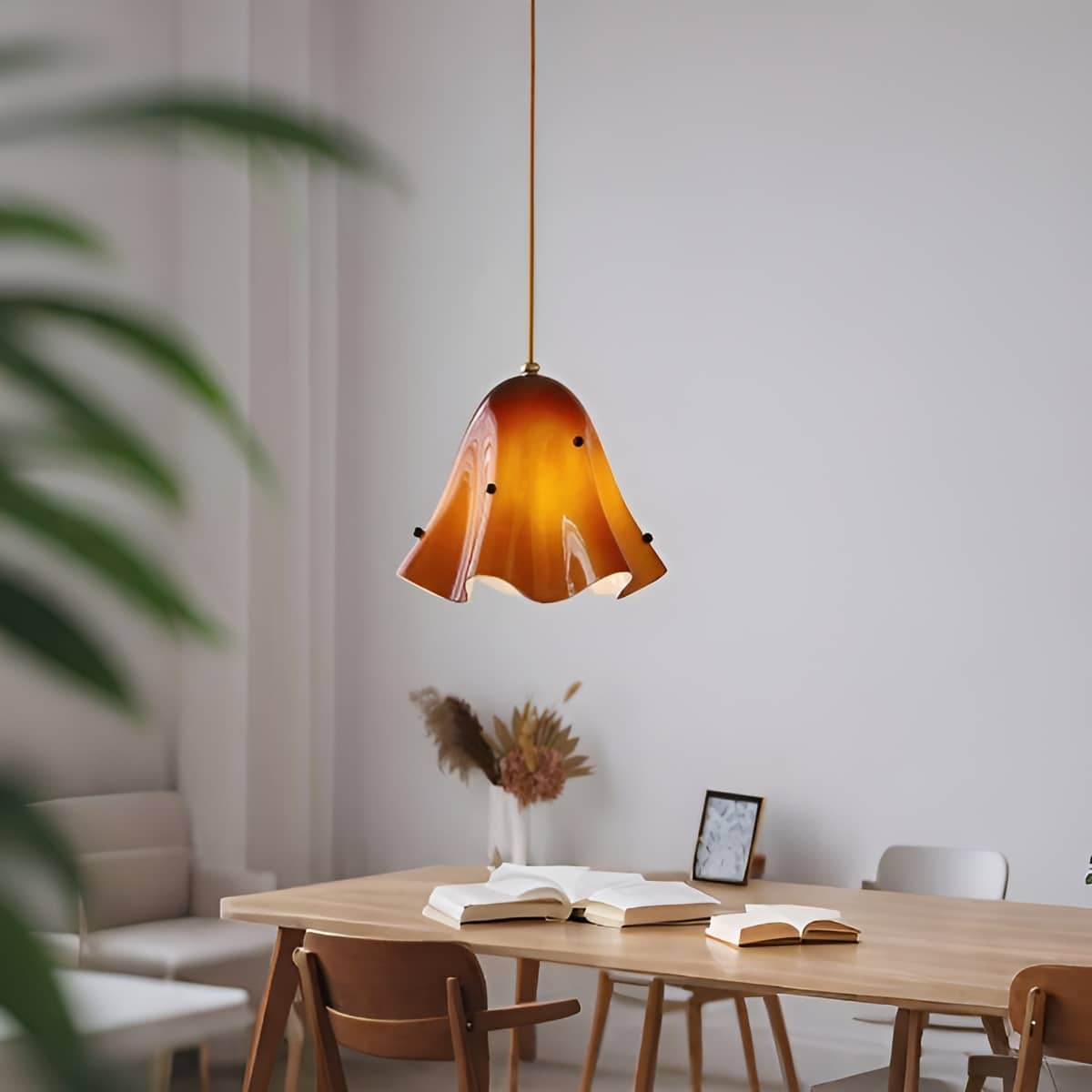 Vintage Flower Glass Pendant Light for Dining Table-Lighting > Chandeliers & Pendant Lights-casanuva-casanuva