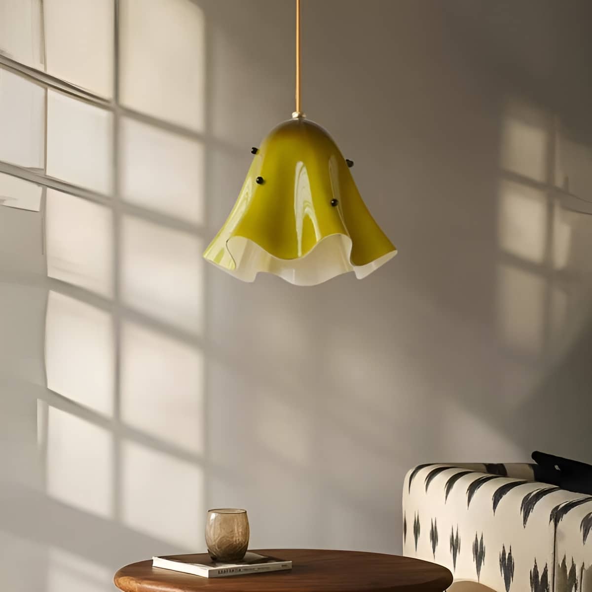 Vintage Flower Glass Pendant Light for Dining Table-Lighting > Chandeliers & Pendant Lights-casanuva-casanuva