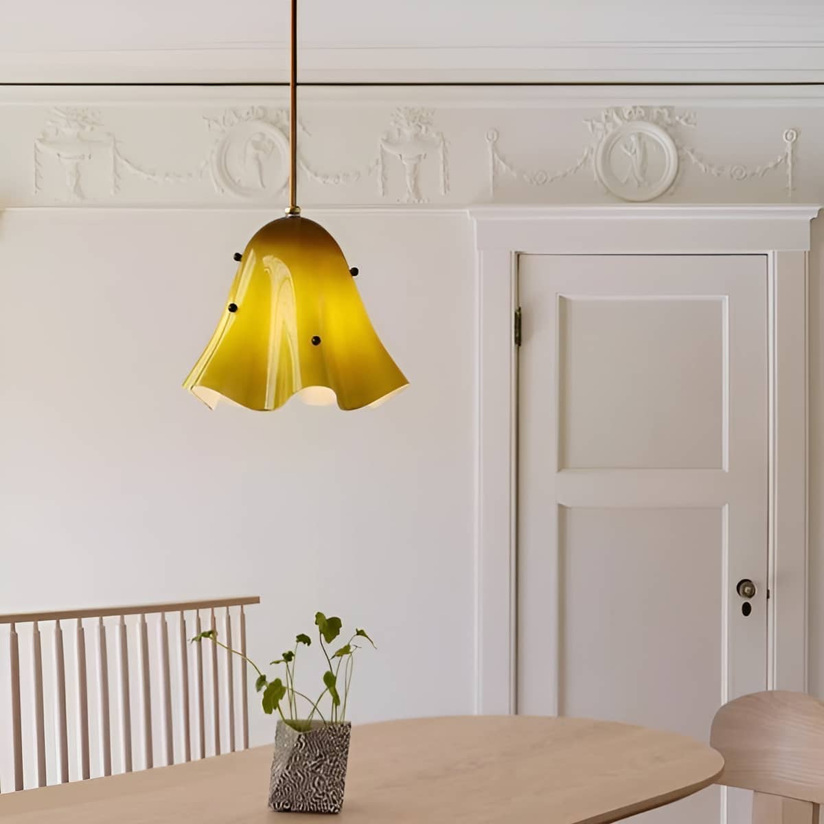 Vintage Flower Glass Pendant Light for Dining Table-Lighting > Chandeliers & Pendant Lights-casanuva-casanuva