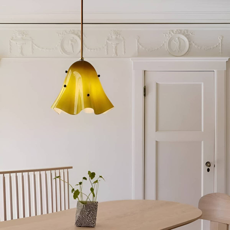 Vintage Flower Glass Pendant Light for Dining Table-Lighting > Chandeliers & Pendant Lights-casanuva-casanuva