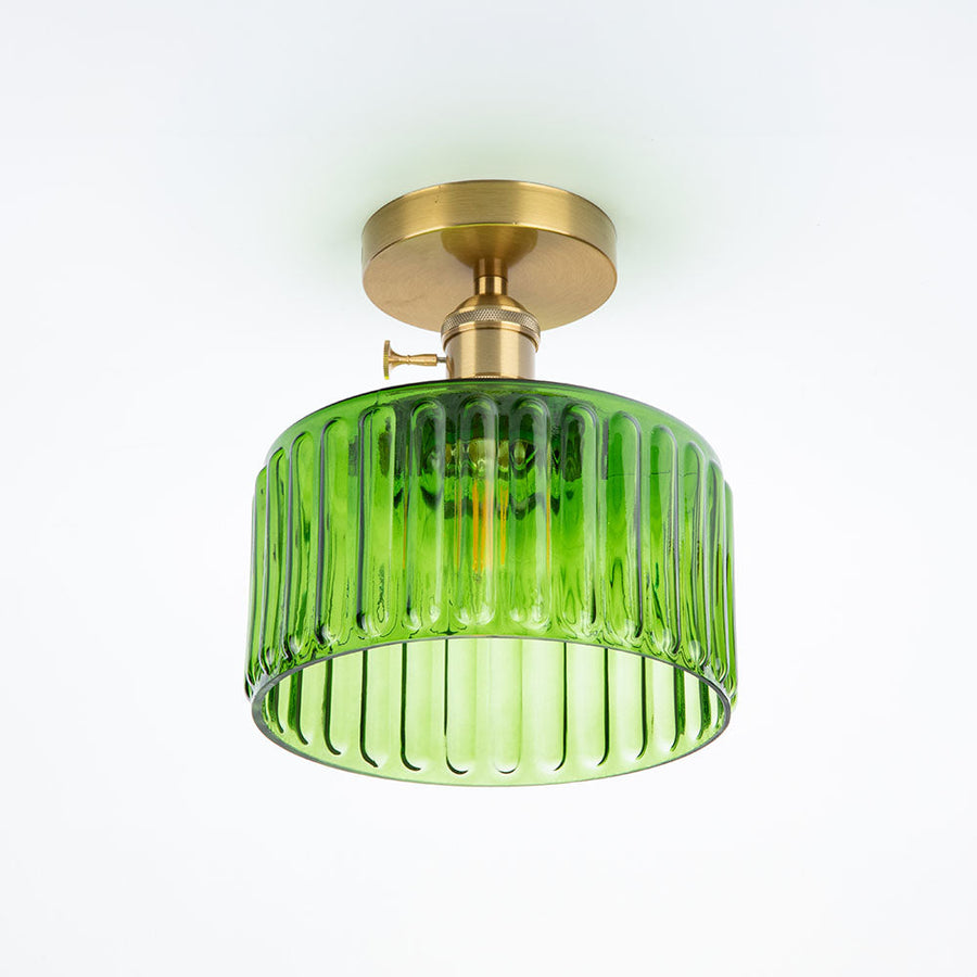 Vintage Green Glass Pendant Light-Lighting > Pendant Lights-casanuva-casanuva