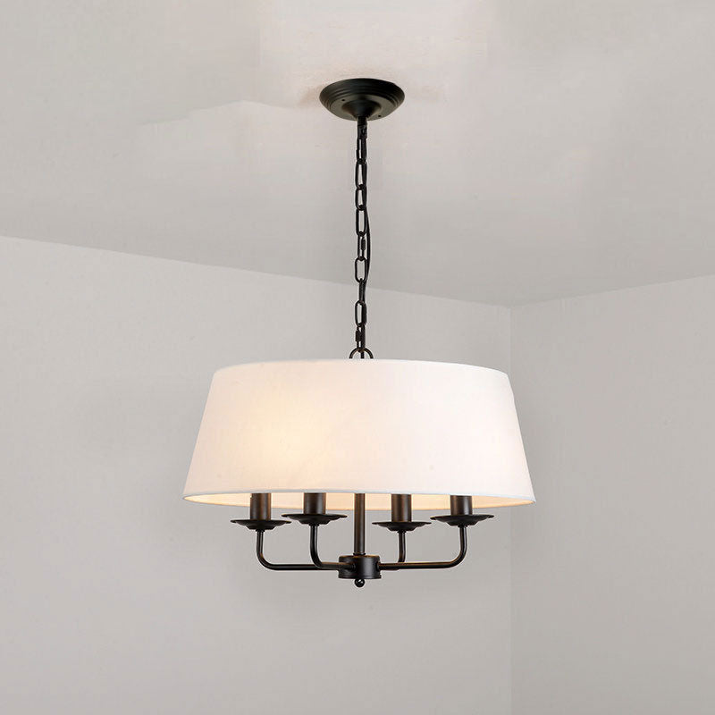 Vintage Iron 4-Light Pendant Light-Lighting > Pendant Lights-casanuva-Black + White-100V-120V-casanuva