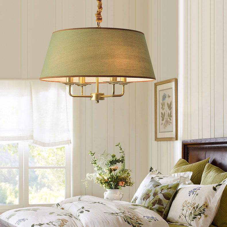 Vintage Iron 4-Light Pendant Light-Lighting > Pendant Lights-casanuva-Bronze + Green-100V-120V-casanuva