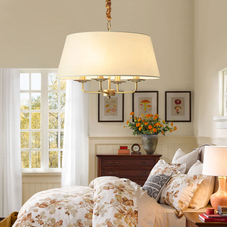 Vintage Iron 4-Light Pendant Light-Lighting > Pendant Lights-casanuva-Bronze + White-100V-120V-casanuva