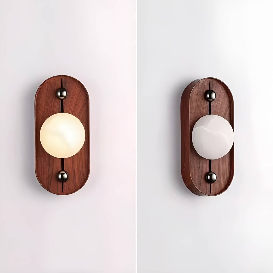 Vintage Marble Globe Wall Sconce-Lighting > Wall Lights-casanuva-casanuva
