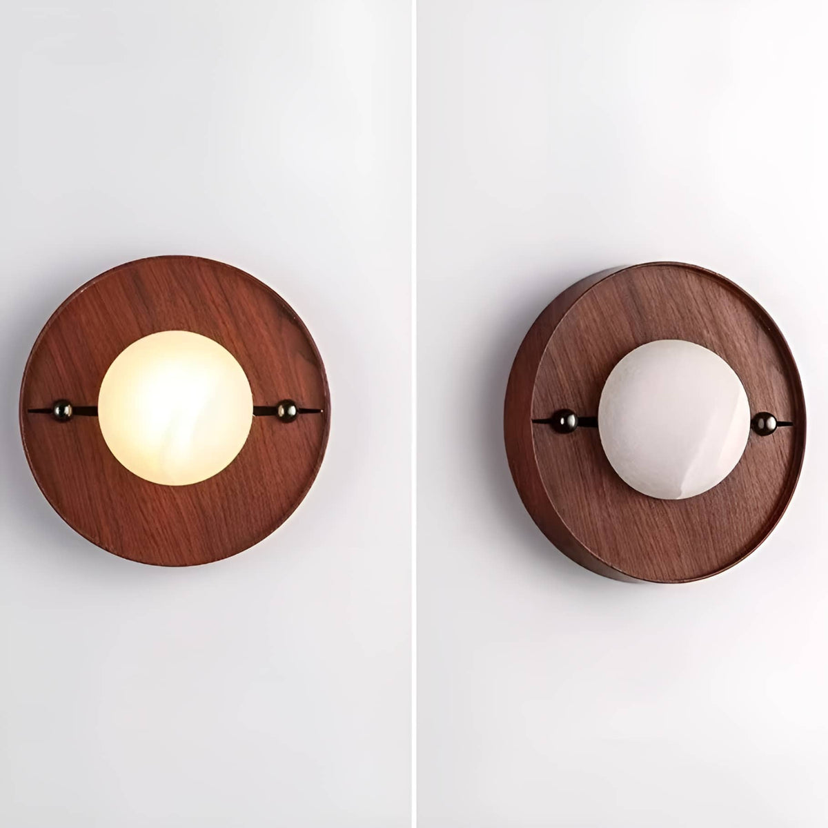 Vintage Marble Globe Wall Sconce-Lighting > Wall Lights-casanuva-casanuva
