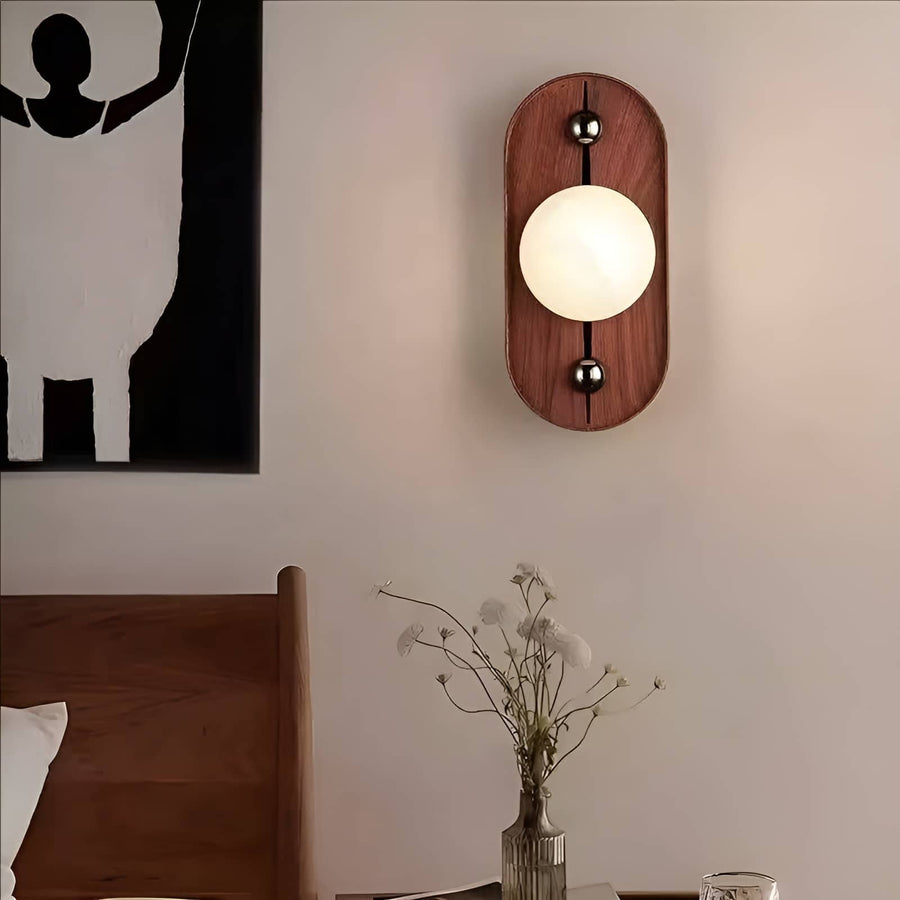 Vintage Marble Globe Wall Sconce-Lighting > Wall Lights-casanuva-casanuva