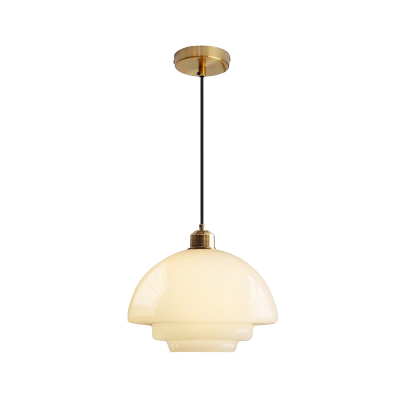 Vintage Milky Glass Pendant Light-Lighting > Pendant Lights-casanuva-casanuva