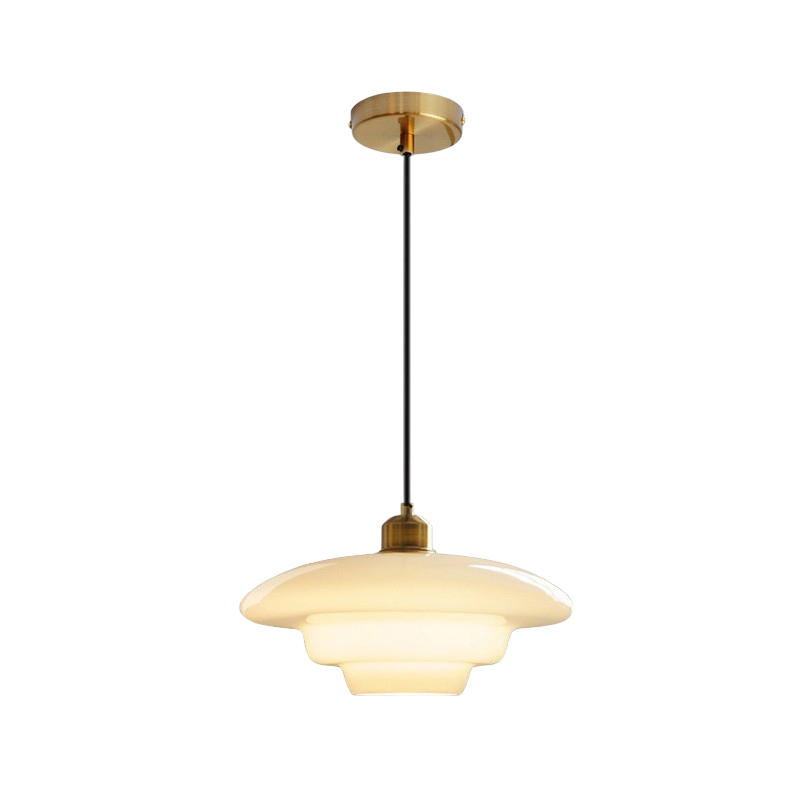 Vintage Milky Glass Pendant Light-Lighting > Pendant Lights-casanuva-casanuva