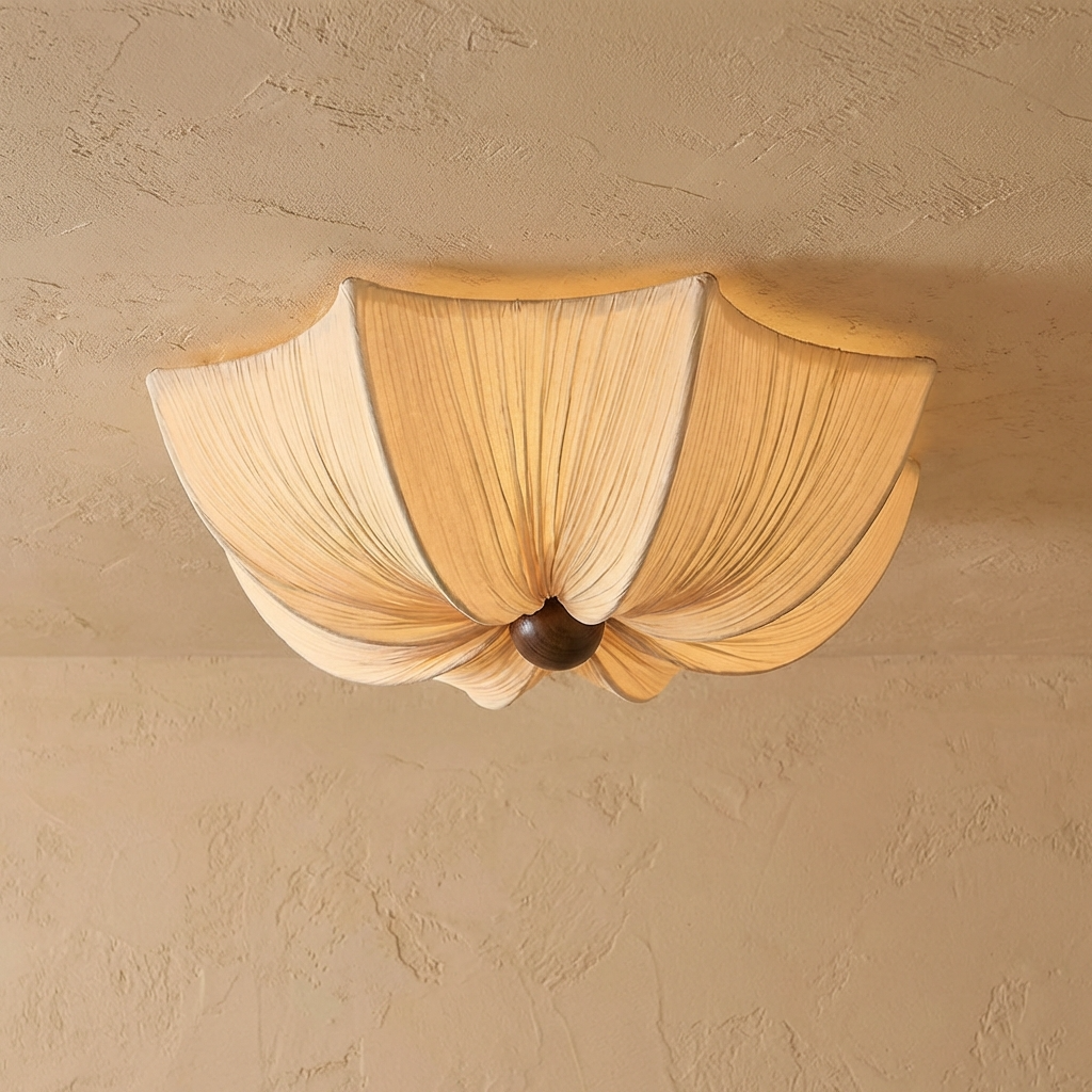 Wabi Sabi Fabric Ceiling Light-Lighting > Pendant Lights-casanuva-casanuva