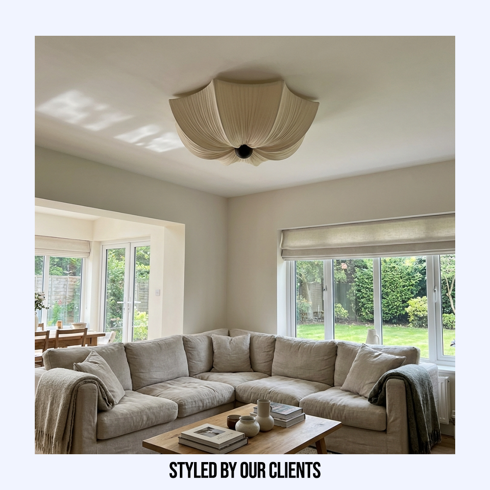 Wabi Sabi Fabric Ceiling Light-Lighting > Pendant Lights-casanuva-casanuva