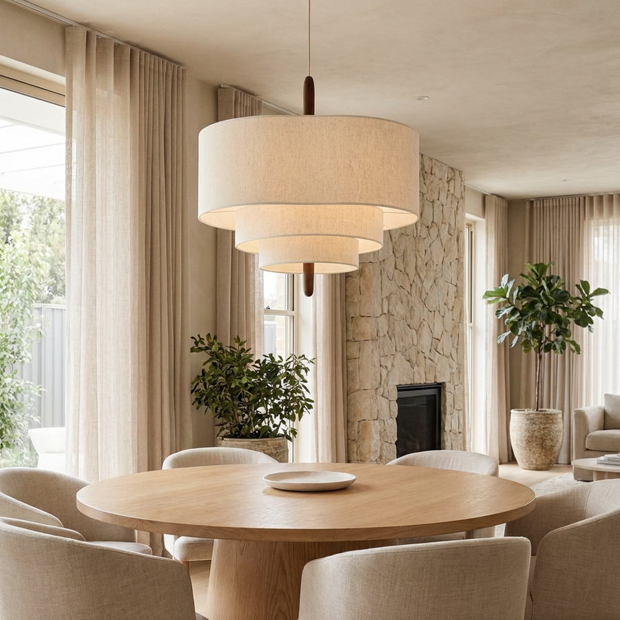 Wabi Sabi Fabric Chandelier-Lighting > Chandeliers & Pendant Lights-casanuva-casanuva