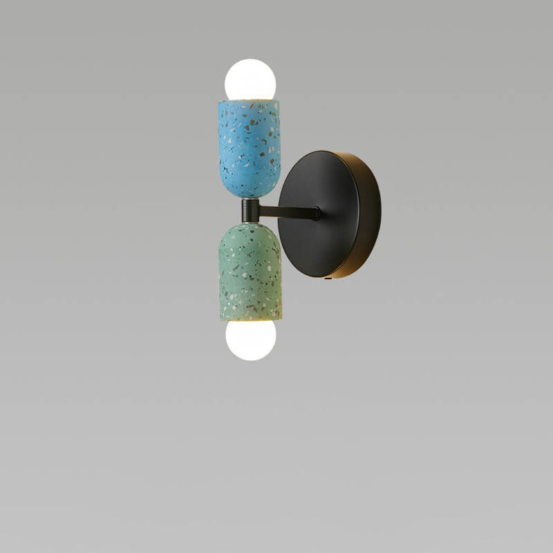 Wabi-Sabi Iron Cement 2-Light Wall Sconce Lamp-Lighting > Wall Lights-casanuva-casanuva
