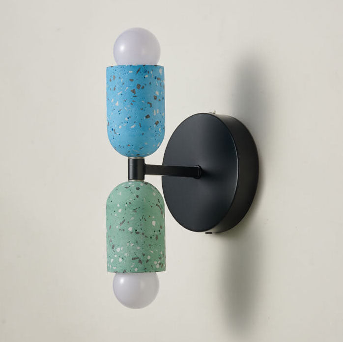Wabi-Sabi Iron Cement 2-Light Wall Sconce Lamp-Lighting > Wall Lights-casanuva-casanuva