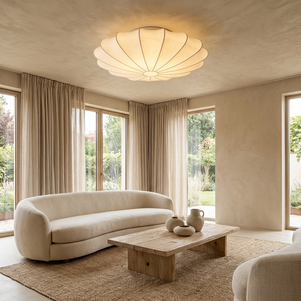 Wabi Sabi Japanese Ceiling Light Fixture-Lighting > Pendant Lights-casanuva-casanuva
