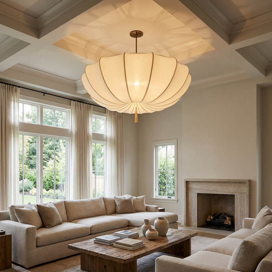 Wabi Sabi Nordic Fabric Chandelier-Lighting > Chandeliers & Pendant Lights-casanuva-casanuva