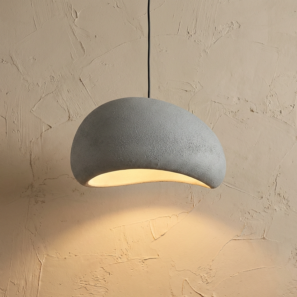 Wabi Sabi Pendant Light Natural Aesthetic Design-Lighting > Pendant Lights-casanuva-Style A - Grey-30cm-Warm Light-casanuva
