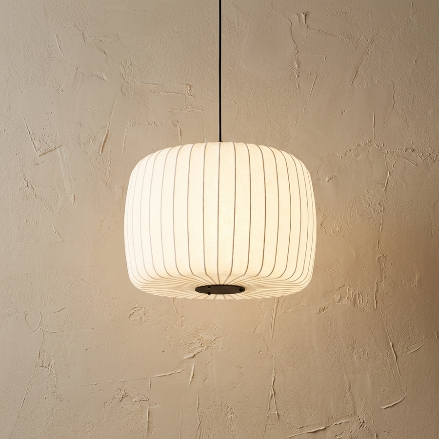 Wabi Sabi Silk Japanese Chandelier-Lighting > Chandeliers & Pendant Lights-casanuva-42x25cm-Warm Light-casanuva