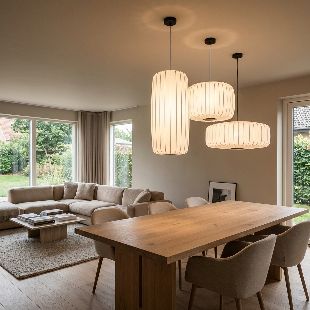 Wabi Sabi Silk Japanese Chandelier-Lighting > Chandeliers & Pendant Lights-casanuva-casanuva