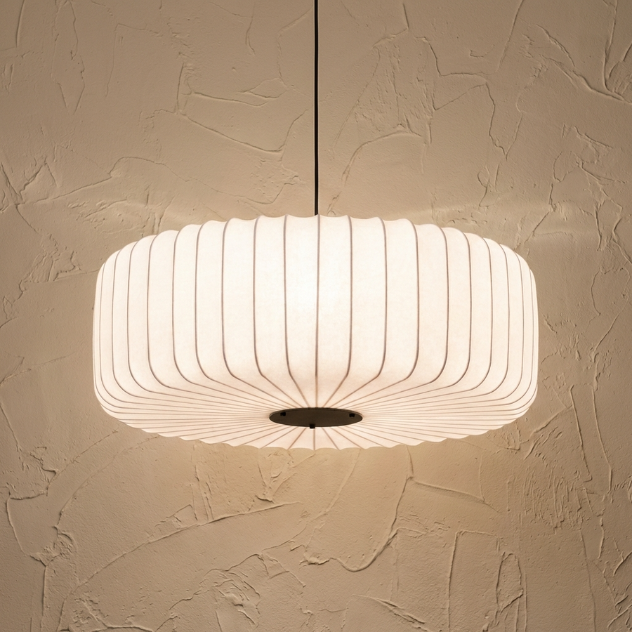Wabi Sabi Silk Japanese Chandelier-Lighting > Chandeliers & Pendant Lights-casanuva-52x18cm-Warm Light-casanuva