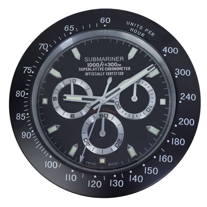 Wall Clock Stainless Steel Luminous Hands Silent Quartz Movement-Home Decor > Clocks-casanuva-Black 2-casanuva