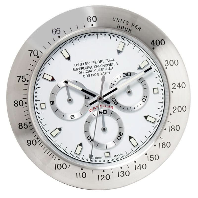 Wall Clock Stainless Steel Luminous Hands Silent Quartz Movement-Home Decor > Clocks-casanuva-Silver-casanuva