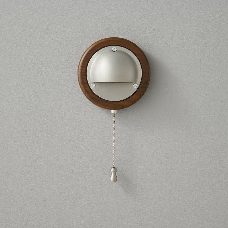Wall Lamp Signal Design-Lighting > Wall Lights-casanuva-12cmx6cmx12cm-Walnut color & Silver-Send 1 light fixture-casanuva