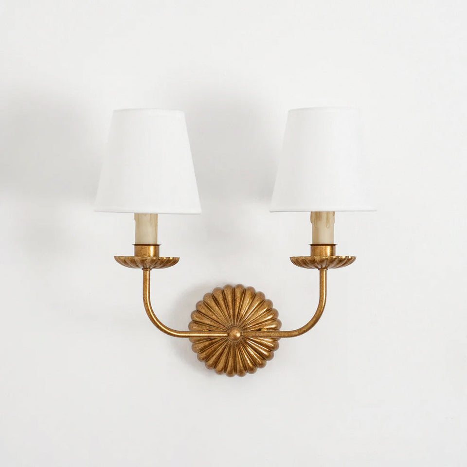 Wall Lamp with Adjustable Arm and LED Light-Lighting > Wall Lights-casanuva-34.5cmx19cmx40cm-Antique gold-casanuva