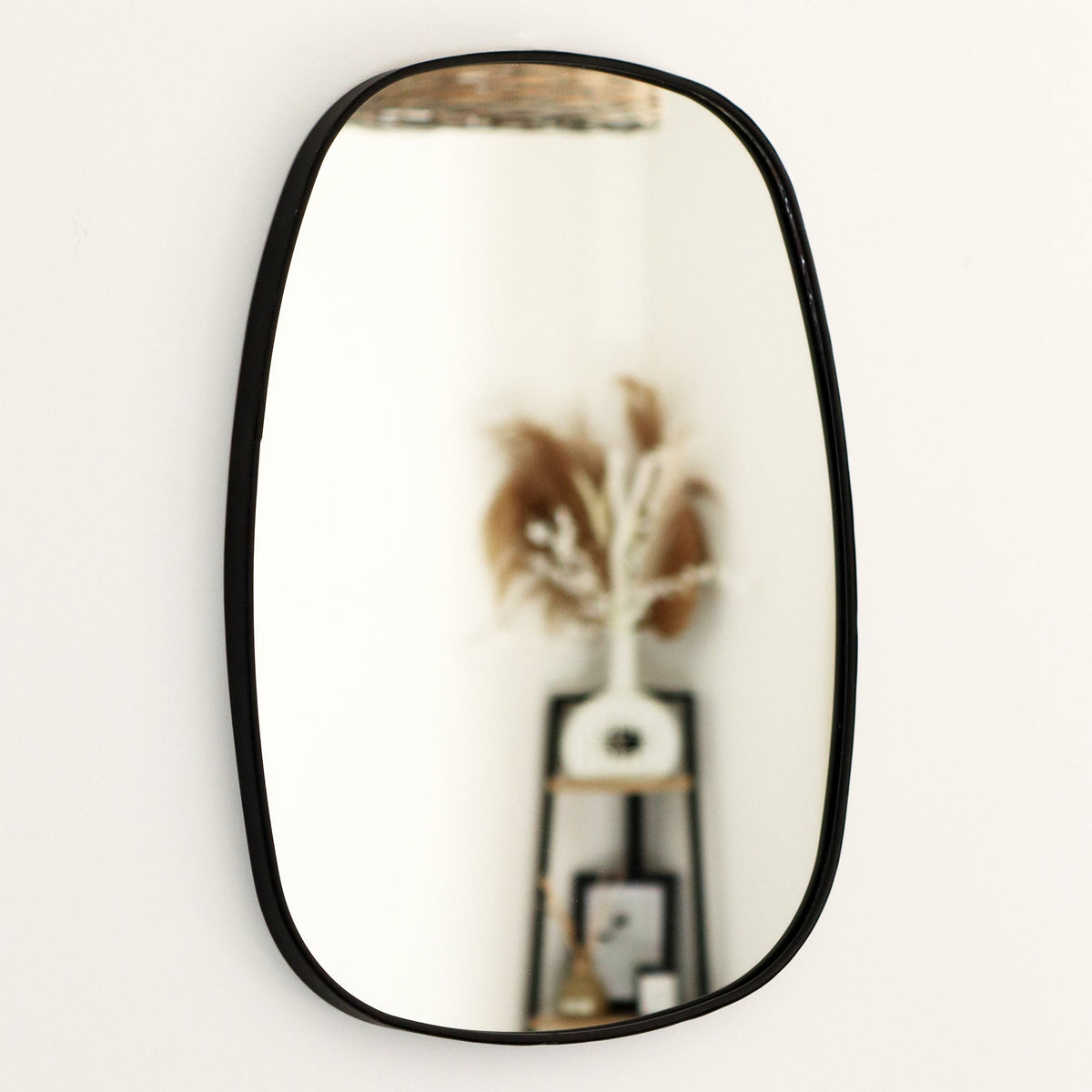 Wall Mirror Pebble Shape with Metal Frame-Home Decor > Decorative Accessories-casanuva-casanuva