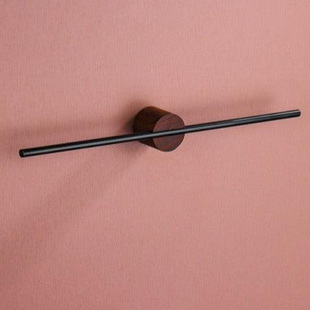 Wall-Mounted Minimalist Towel Bar-Bedding & Bath > Bathroom Accessories-casanuva-Wood SaddleBrown-Black-casanuva