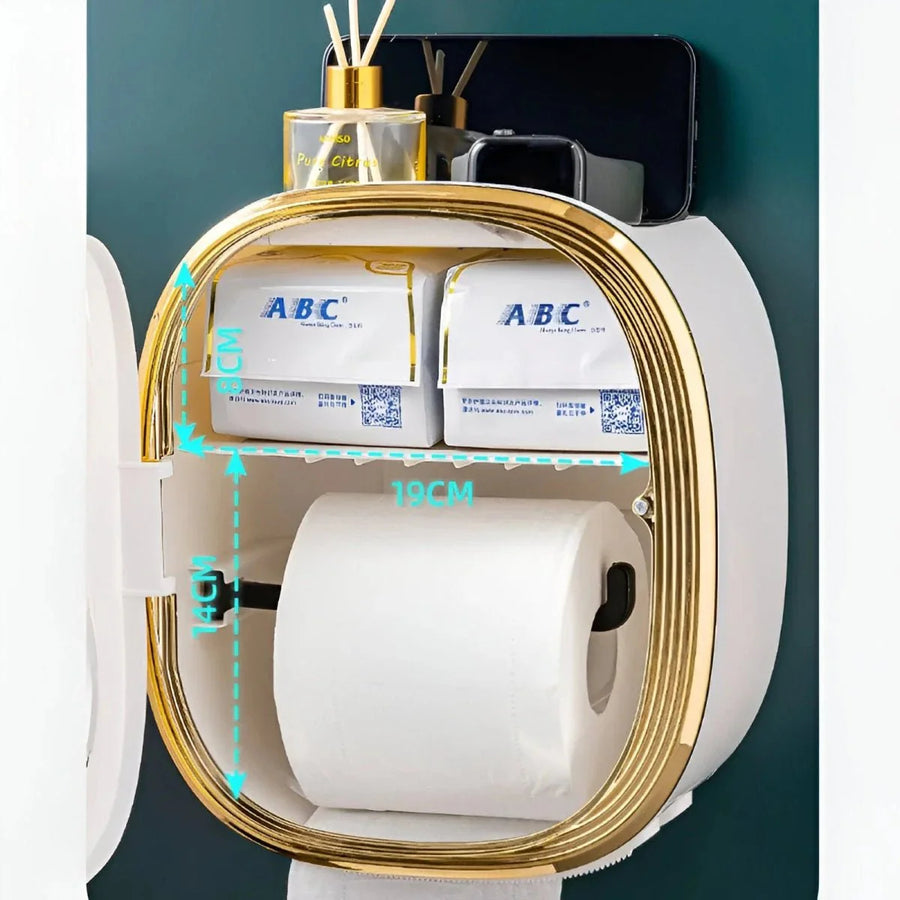 Wall Mounted Toilet Paper Holder with Shelf Storage-Bedding & Bath > Bathroom Accessories-casanuva-casanuva