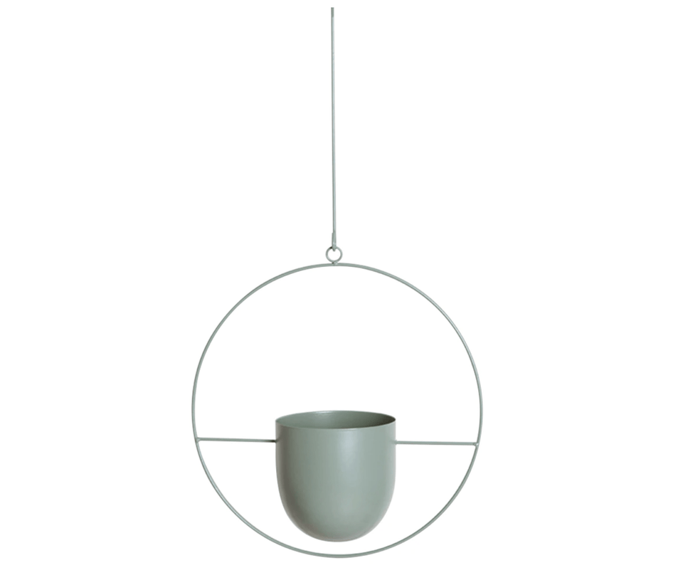 Wall Plant Hanger with Adjustable Chain for Minimalist Interior Design-Home Decor > Decorative Accessories-casanuva-Mint Green-Circle-casanuva