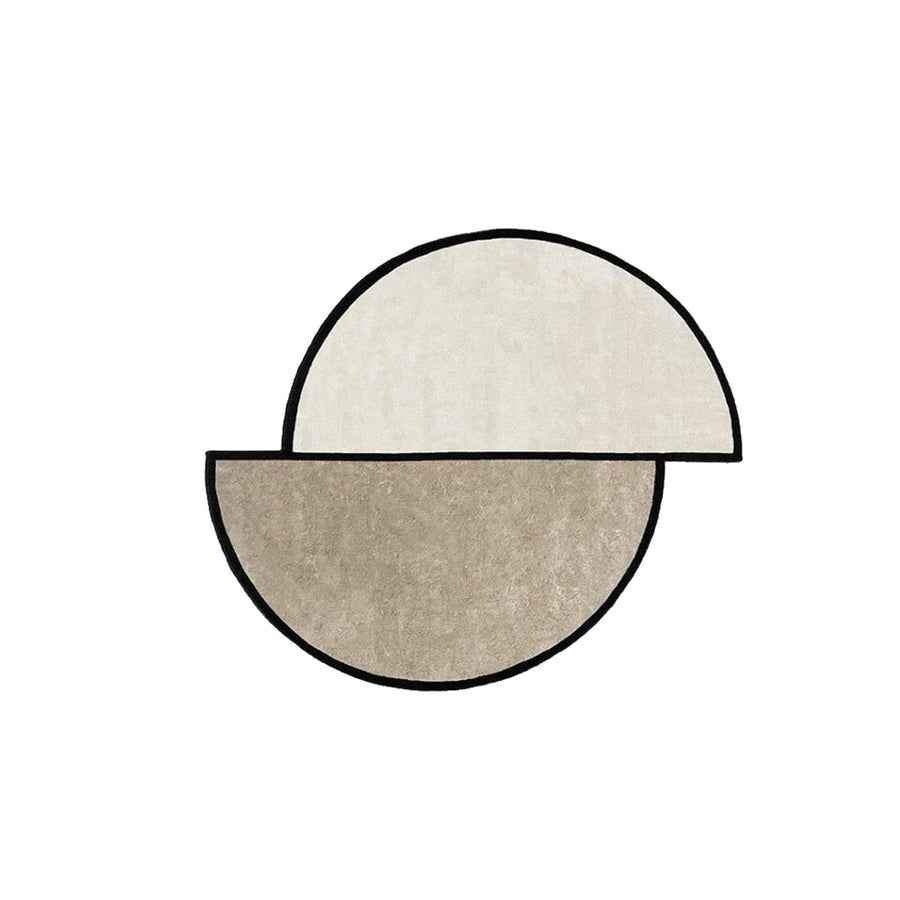Washable Half-Circle Rug-Rugs & Mats > Area Rugs-casanuva-Beige-80 x 80cm-casanuva