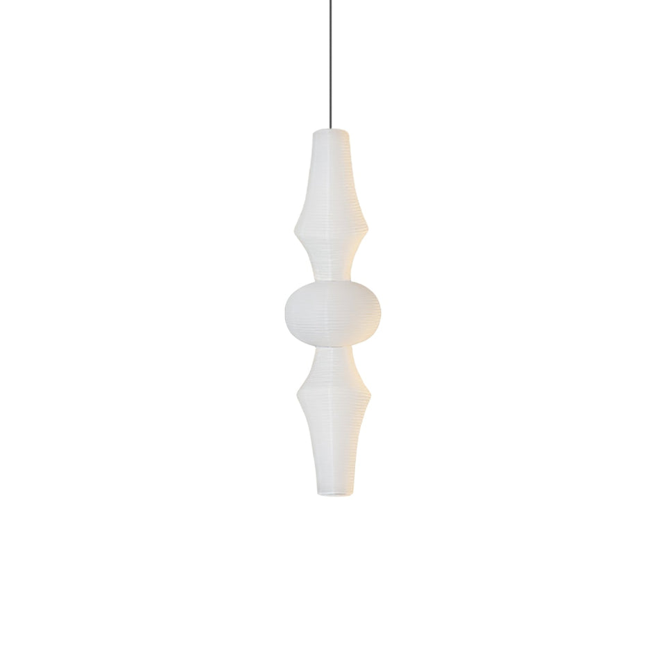Washi Paper Pendant Light-Lighting > Pendant Lights-casanuva-12.2" x H 55.1"-White-casanuva
