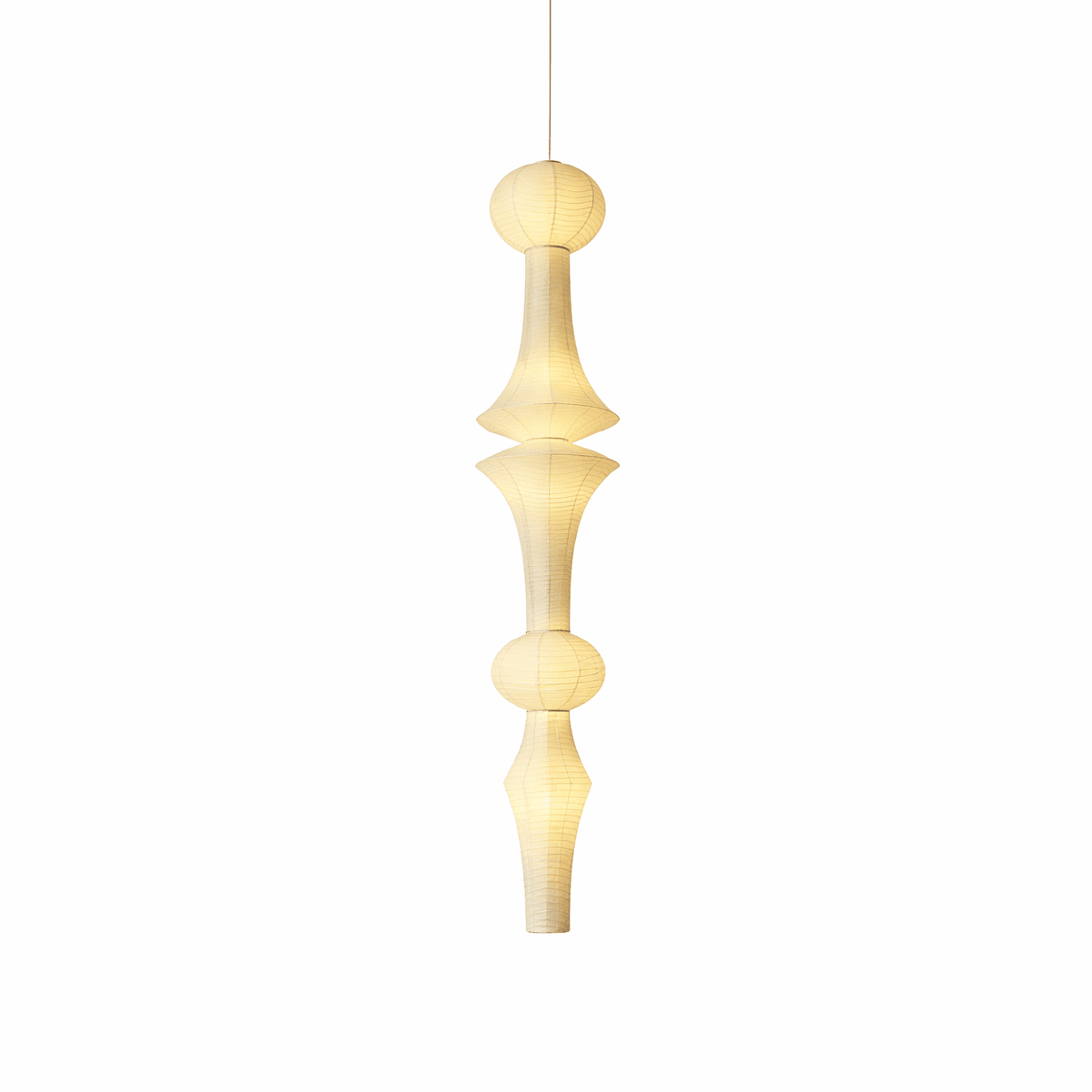 Washi Paper Pendant Light-Lighting > Pendant Lights-casanuva-16.5" x H 86.6"-White-casanuva