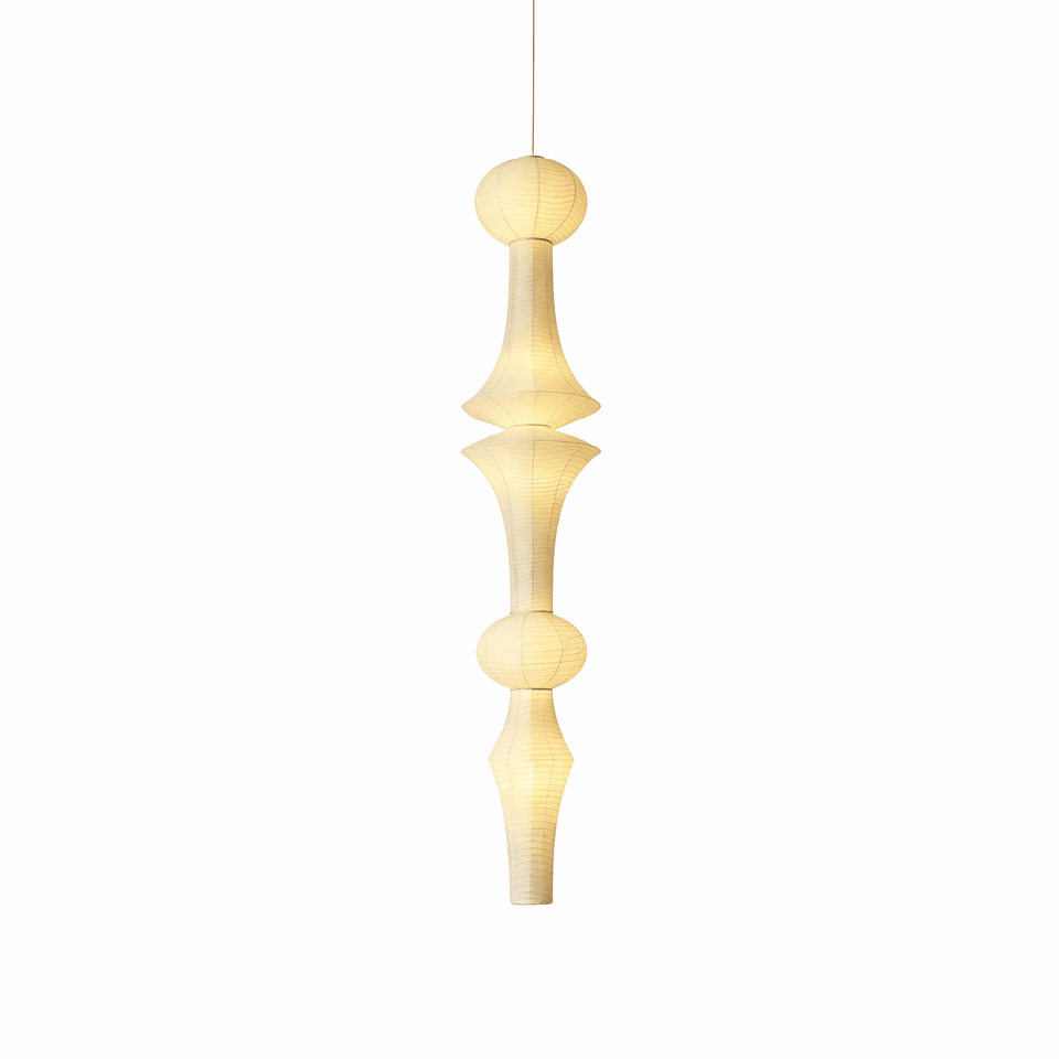 Washi Paper Pendant Light-Lighting > Pendant Lights-casanuva-16.5" x H 86.6"-White-casanuva