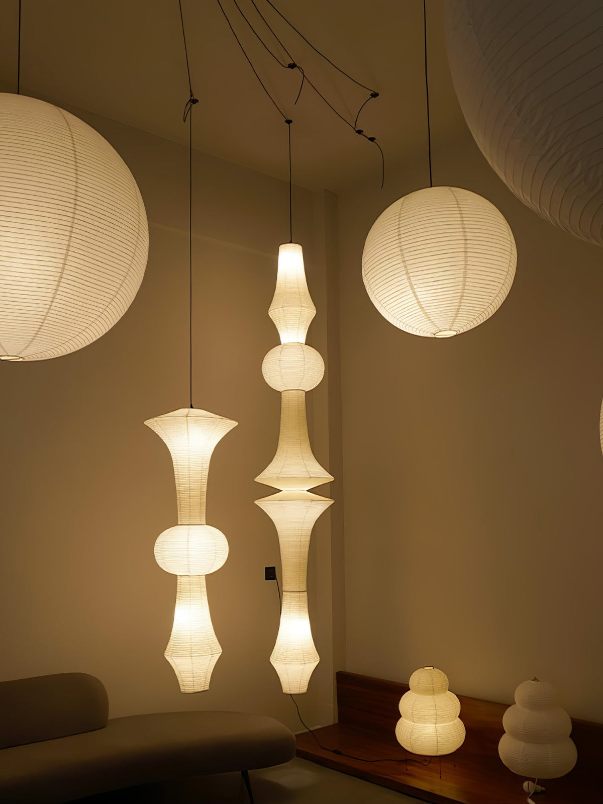Washi Paper Pendant Light-Lighting > Pendant Lights-casanuva-casanuva
