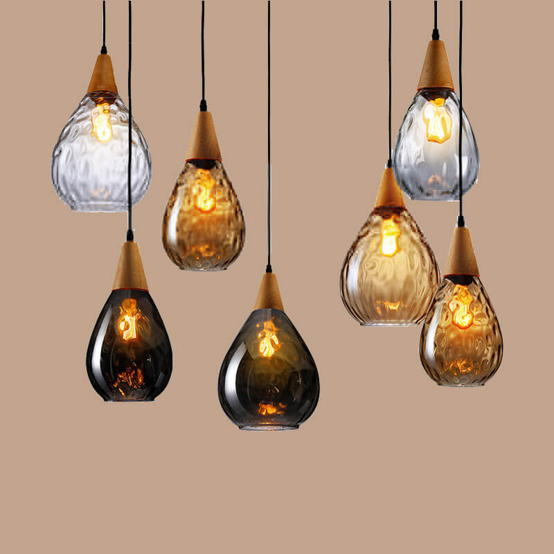 Water Ripple Glass Drop Pendant Light-Lighting > Pendant Lights-casanuva-casanuva