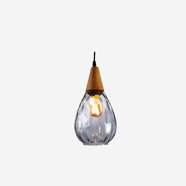 Water Ripple Glass Drop Pendant Light-Lighting > Pendant Lights-casanuva-Small-Clear-100V-120V-casanuva