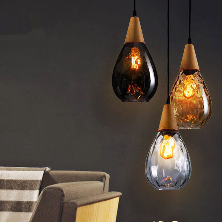 Water Ripple Glass Drop Pendant Light-Lighting > Pendant Lights-casanuva-Small-Clear-220V-240V-casanuva